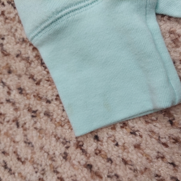 SO Full Zip Hoodie Colorblock Light Gray Heather & Teal Size Large Sweatshirt - Picture 9 of 14